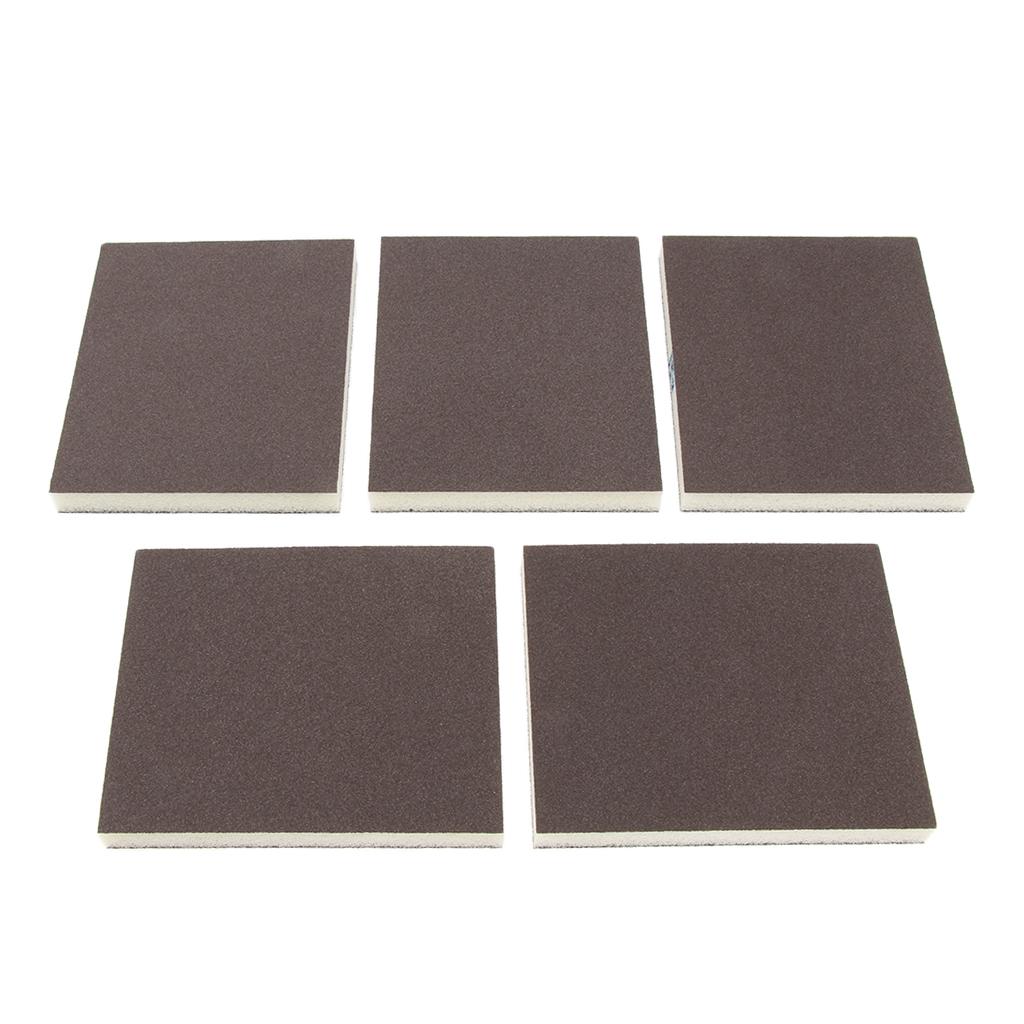 5 Pcs Coarse/Medium Grit Sanding Sponge Grey Small Area Polishing, 150 Grit