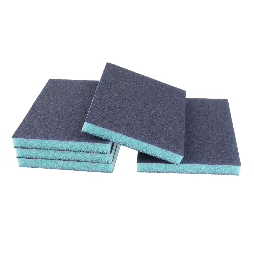 5 Pcs Coarse/Medium Grit Sanding Sponge Blue Small Area Polishing, 100 Grit