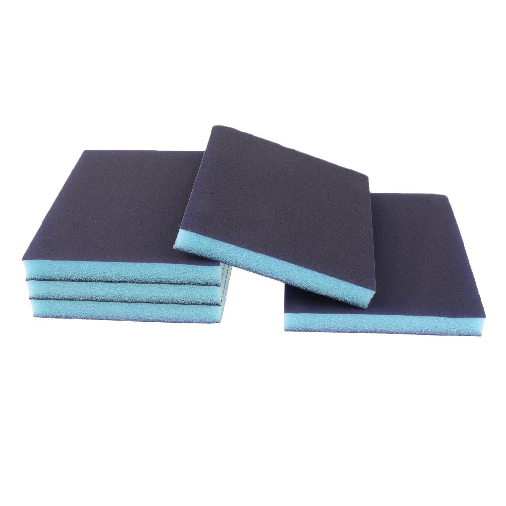 5 Pcs Coarse/Medium Grit Sanding Sponge Blue Small Area Polishing, 180 Grit