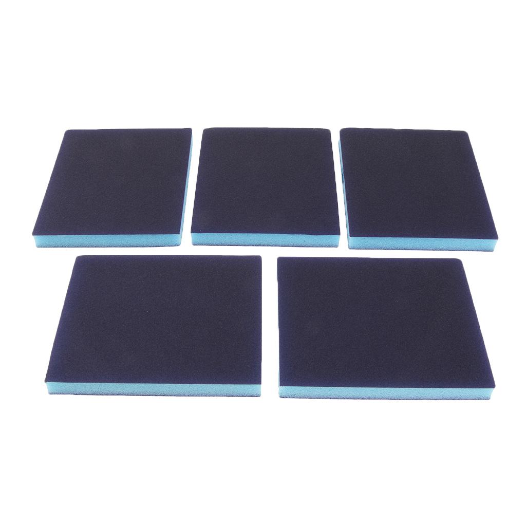 5 Pcs Coarse/Medium Grit Sanding Sponge Blue Small Area Polishing, 180 Grit