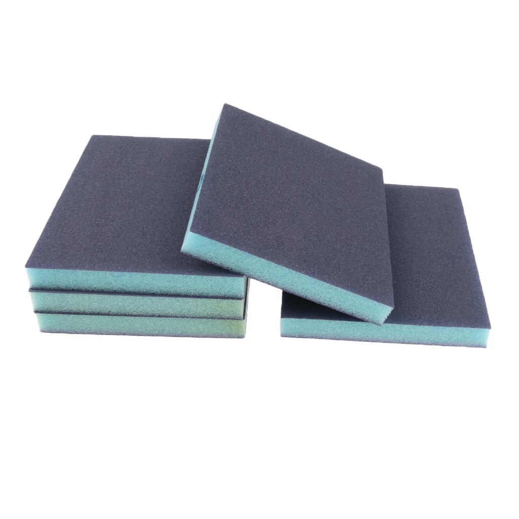 5 Pcs Coarse/Medium Grit Sanding Sponge Blue Small Area Polishing, 120 Grit