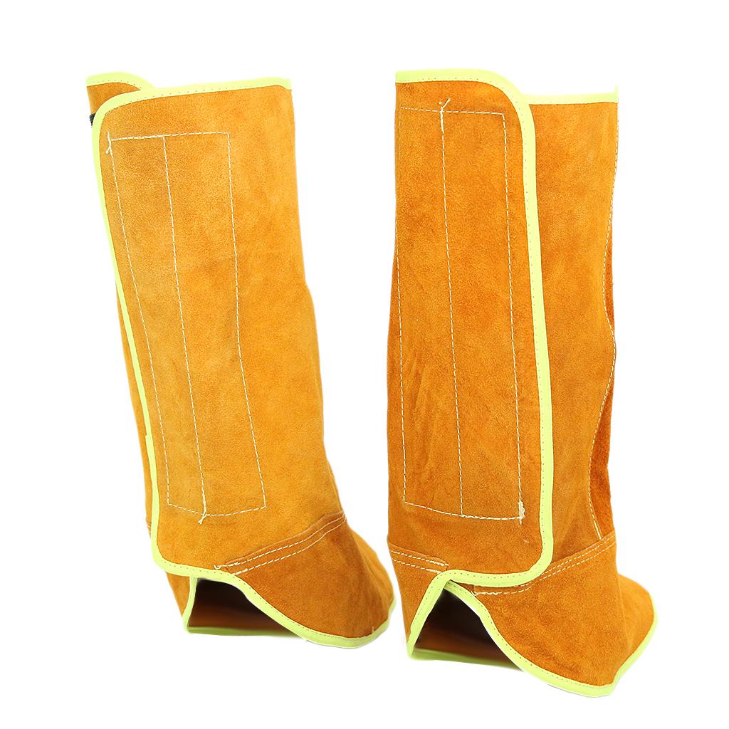 Heat Resistant Leather Welding Split Protective Shoe Cover Welder Protector
