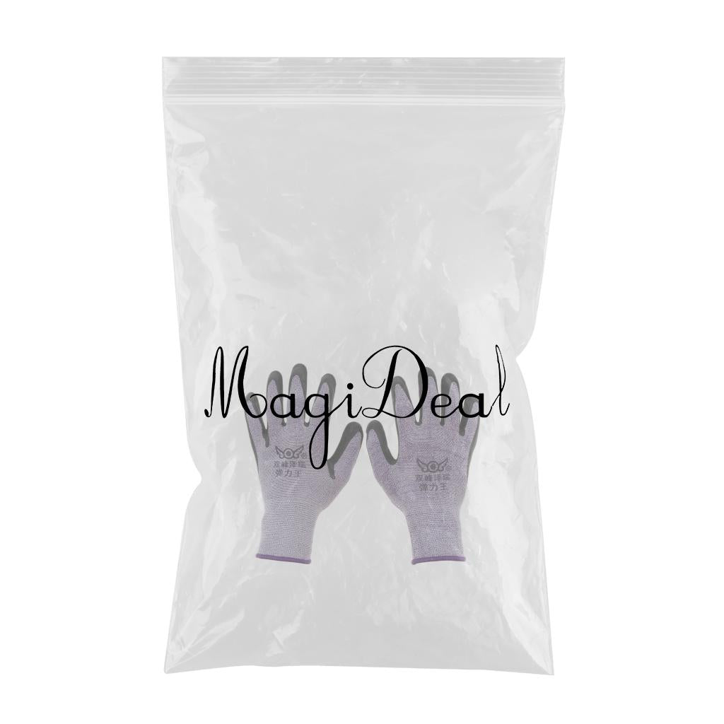 Nylon Latex Anti-Slip Elastic Safety Work Protective Gloves, Excellent Grip