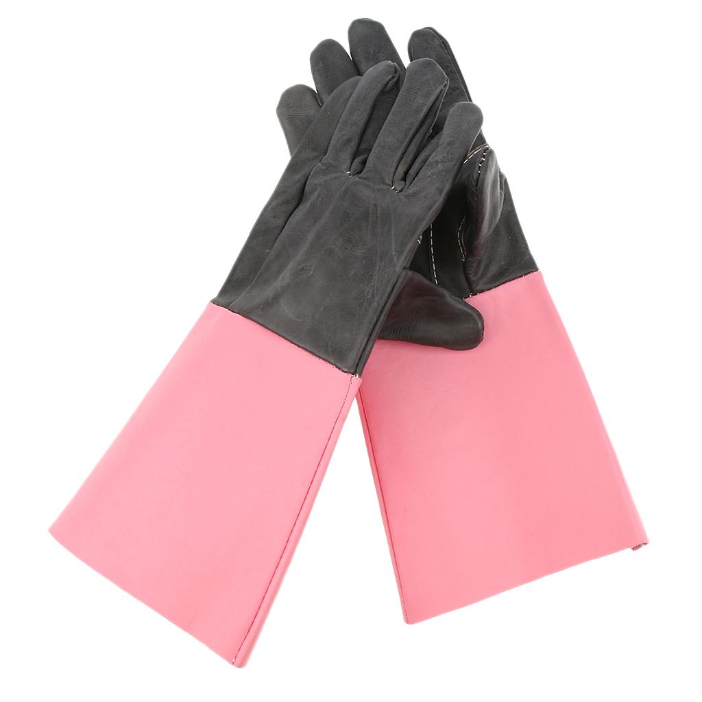 Leather Safety Work Gloves Welding Welder Protective Gloves Length 39cm