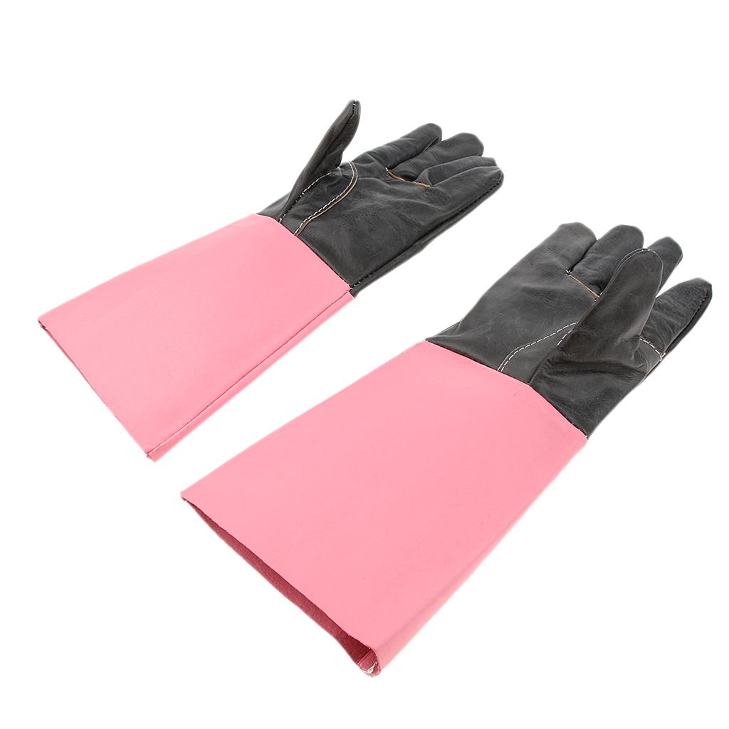 Leather Safety Work Gloves Welding Welder Protective Gloves Length 39cm