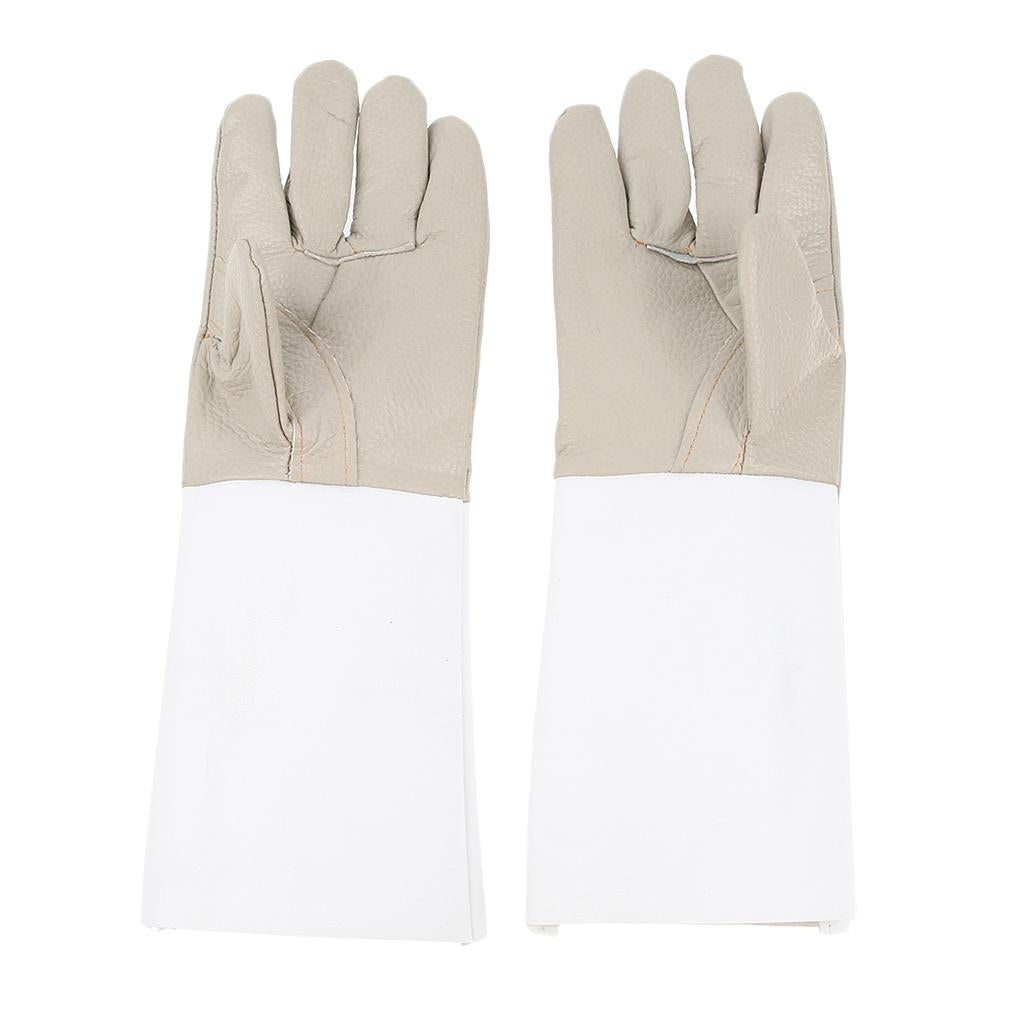 Leather Safety Work Gloves Welding Welder Protective Gloves, Length 38cm