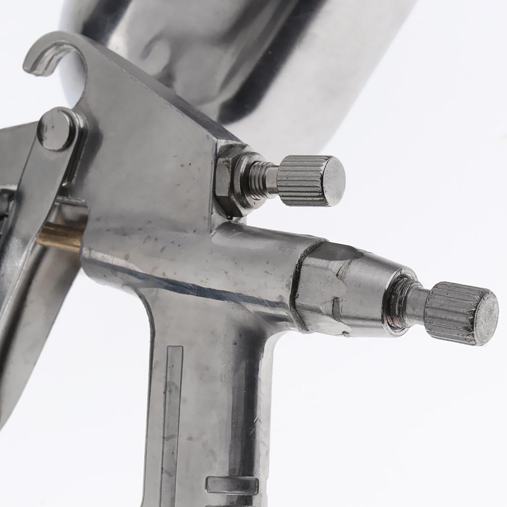 Stainless Steel Mini Low Pressure Gravity Feed Paint Spray Gun Nozzle 0.5mm with Brush, High Efficiency