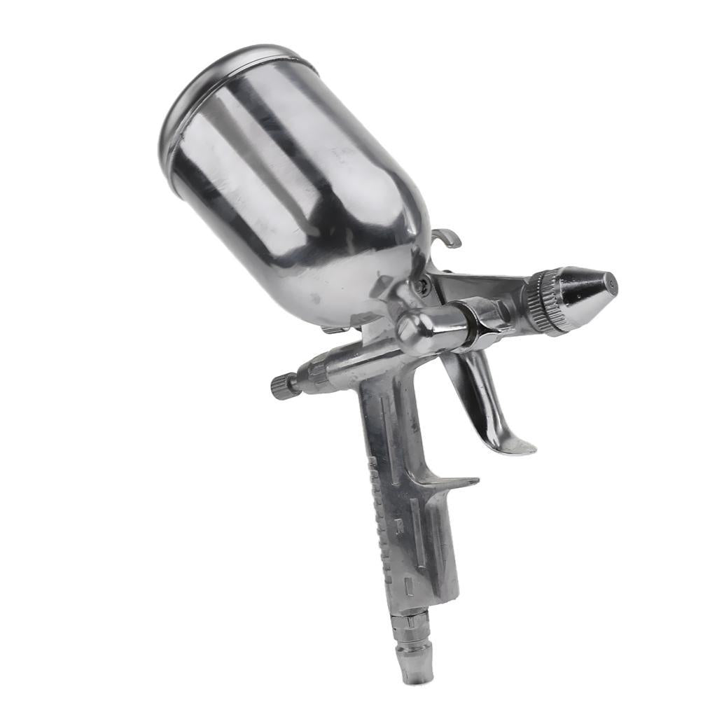 Stainless Steel Mini Low Pressure Gravity Feed Paint Spray Gun Nozzle 0.5mm with Brush, High Efficiency