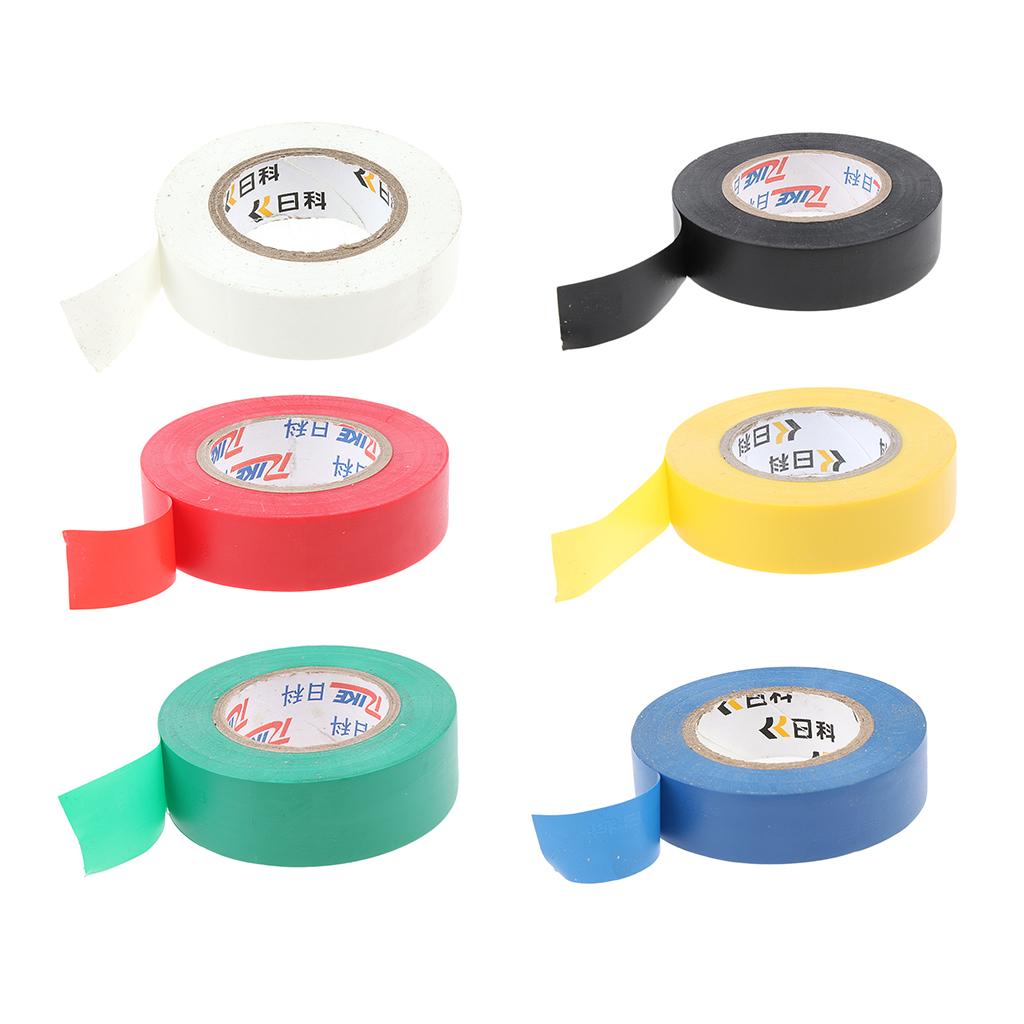 Electrical 18mm x 20m PVC Insulation/Insulating Tape Flame Retardant 6 Color Black