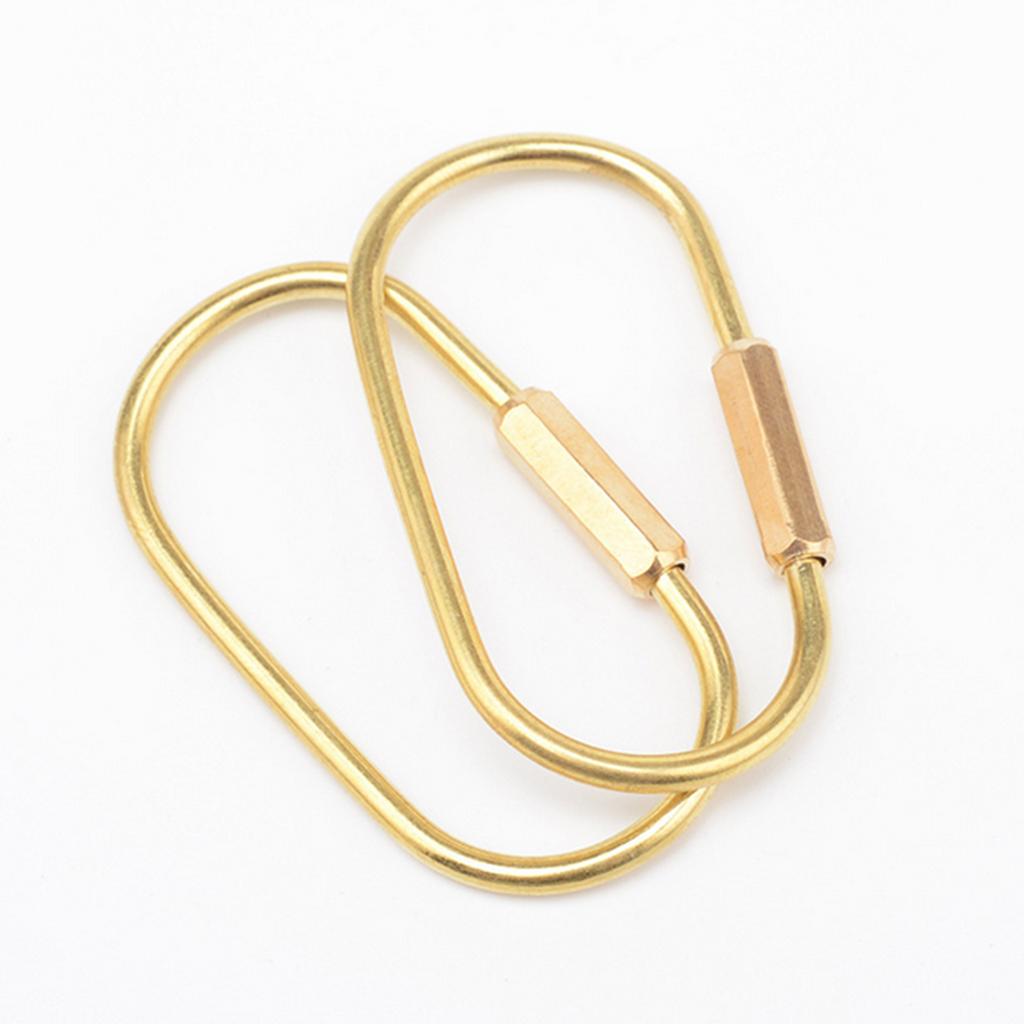 Brass Oval Key Ring Split Chain Rings Key Holder Loop Craft, 59 X 33mm securely closed and strong fastening