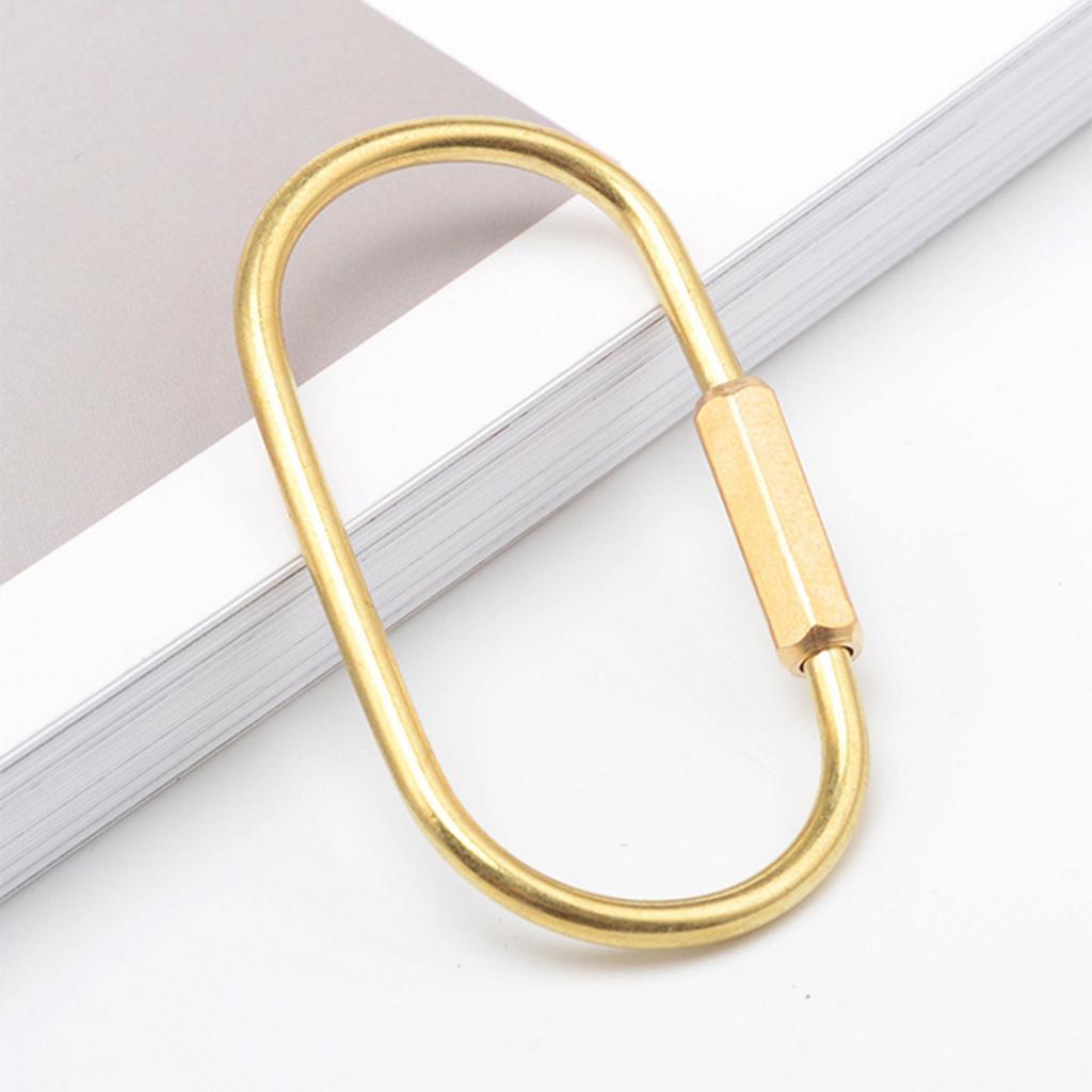 Brass Oval Key Ring Split Chain Rings Key Holder Loop Craft, 59 X 33mm securely closed and strong fastening