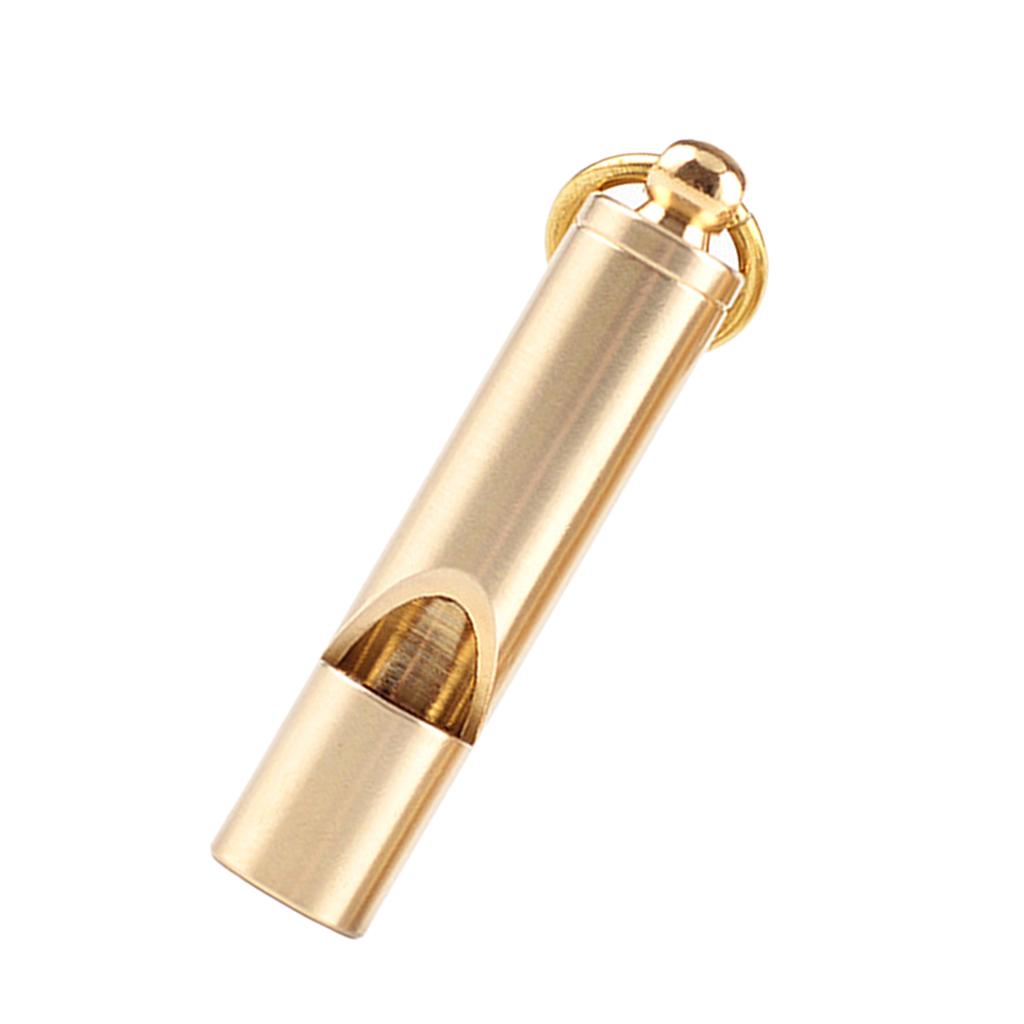 Solid Brass Whistle DIY Gear Key Ring Chain Charm Pendants Craft Accessories, compatible to various outdoors occasions