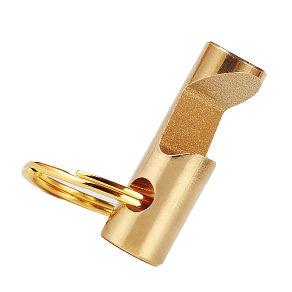 Brass Gold Bottle Opener With Round Key Ring Split Chain Key Holder Loop, securely closed and strong fastening
