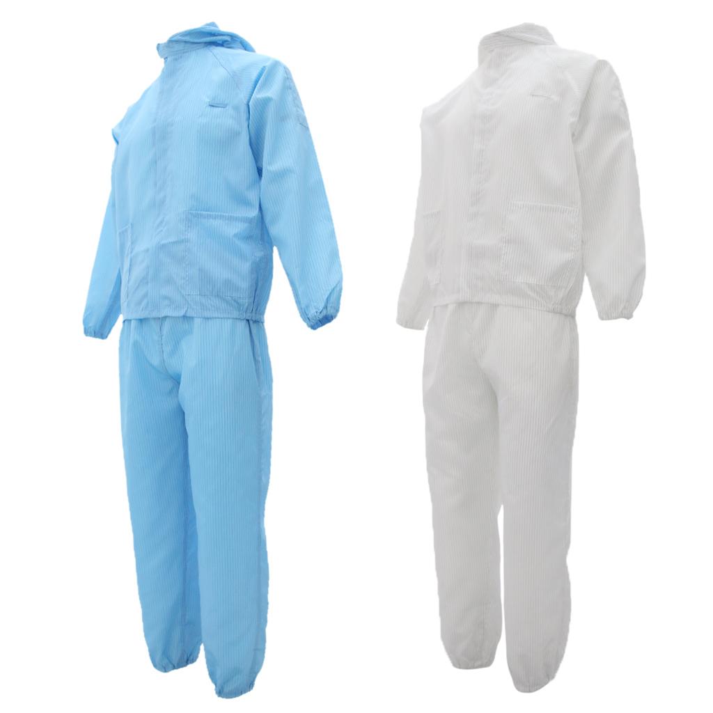 Protective Dustproof Anti-static Clothes for Auto Repair Grind Work Blue L