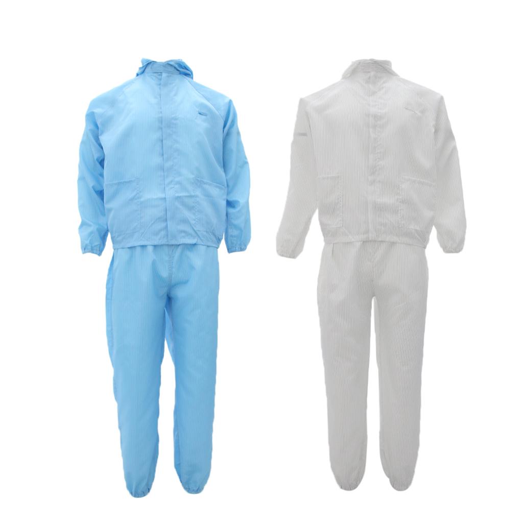 Protective Dustproof Anti-static Clothes for Auto Repair Grind Work Blue L