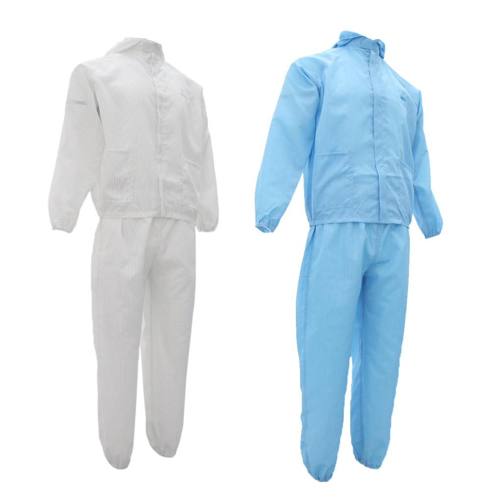 Protective Dustproof Anti-static Clothes for Auto Repair Grind Work Blue L