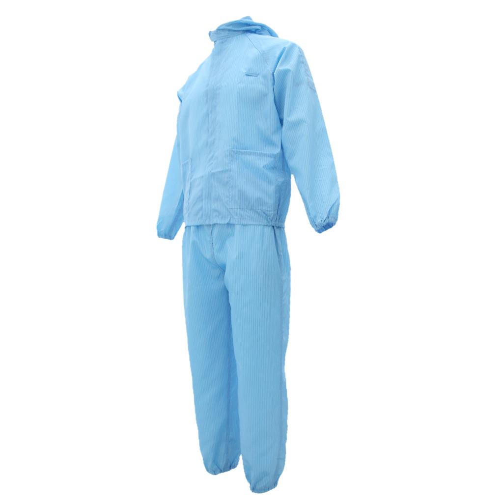 Protective Dustproof Anti-static Clothes for Auto Repair Grind Work Blue L