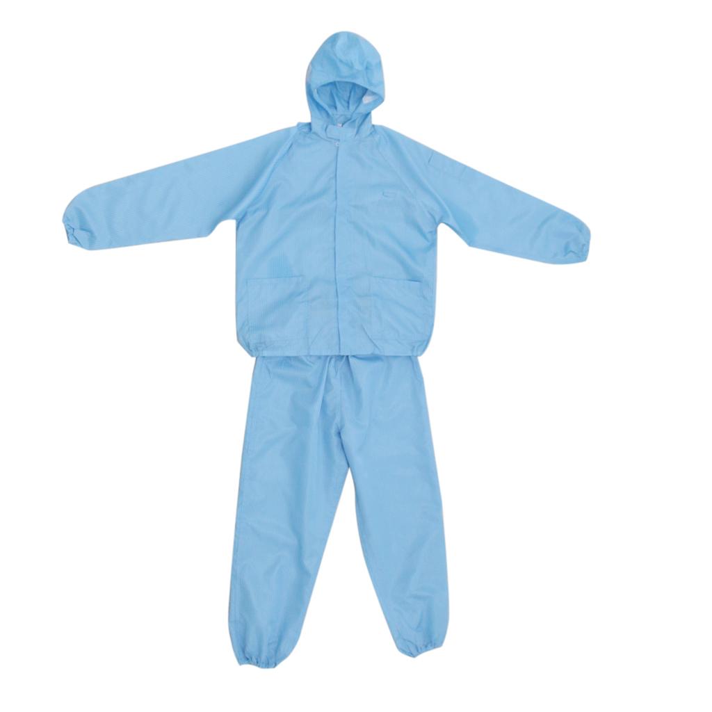 Protective Dustproof Anti-static Clothes for Auto Repair Grind Work Blue L