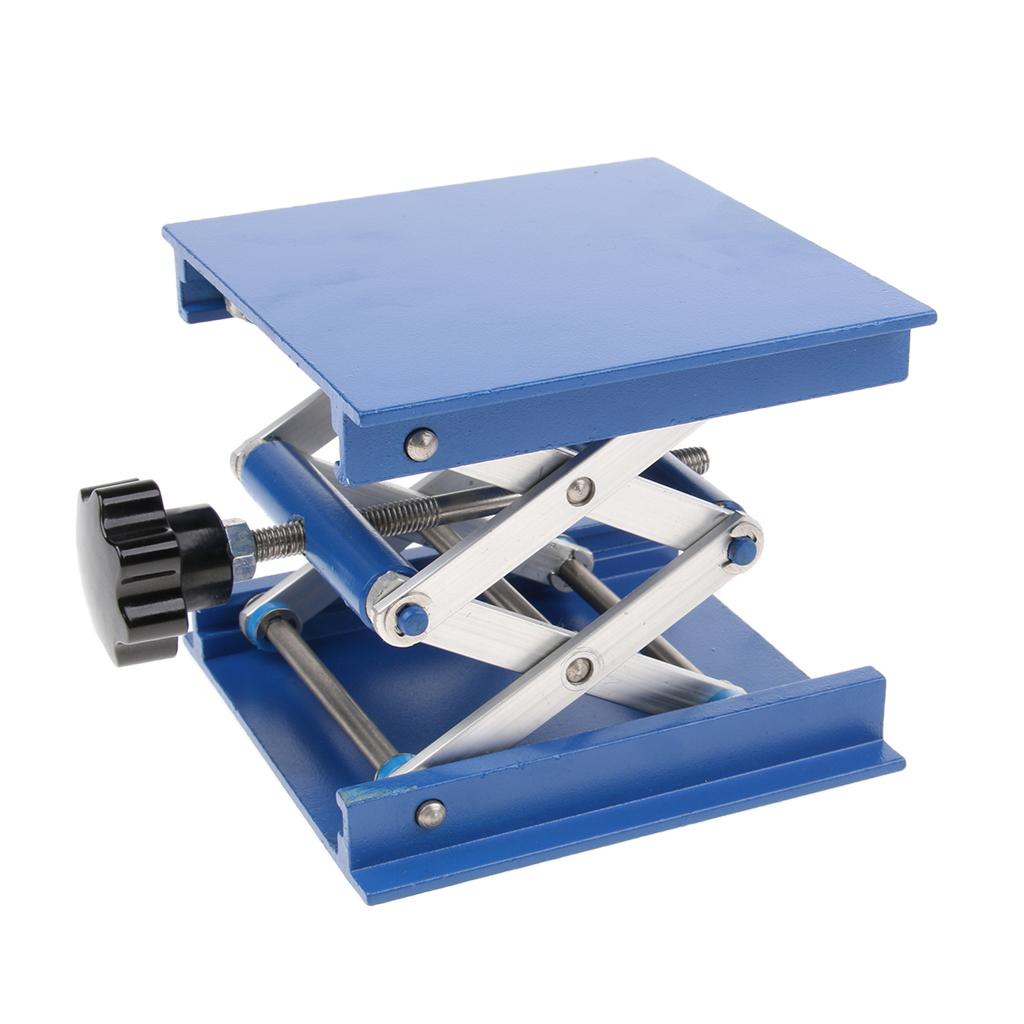 Aluminum Laboratory Scissor Jack, Platform 10x10cm, Max Height 15cm/5.91