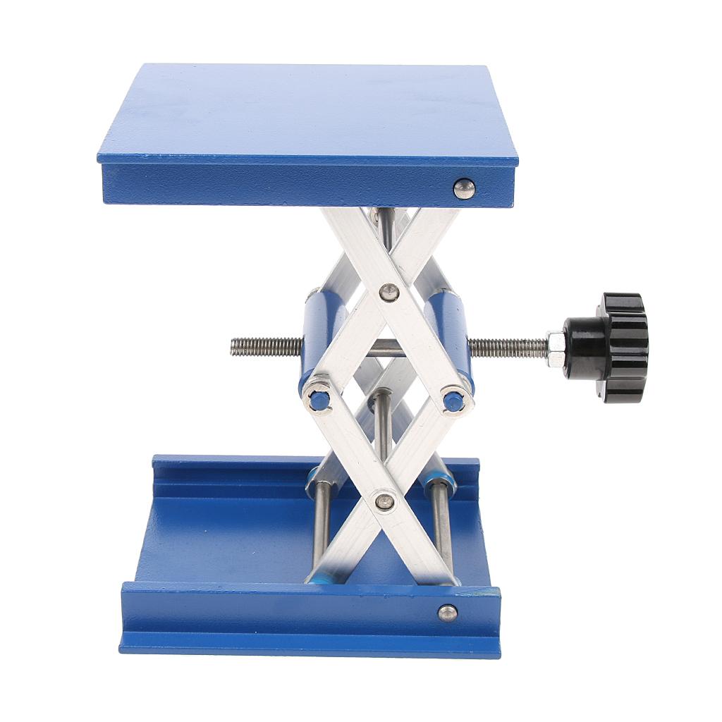 Aluminum Laboratory Scissor Jack, Platform 10x10cm, Max Height 15cm/5.91