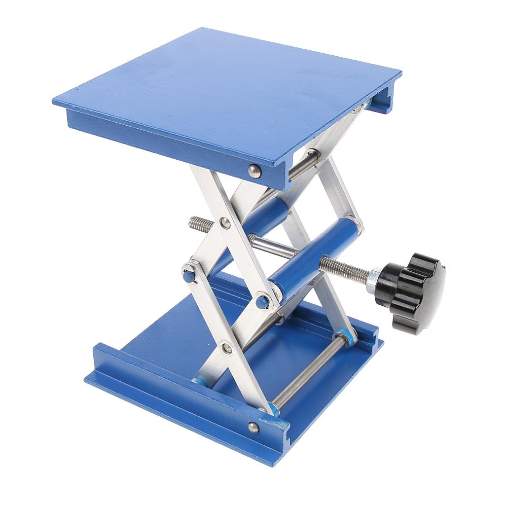 Aluminum Laboratory Scissor Jack, Platform 10x10cm, Max Height 15cm/5.91