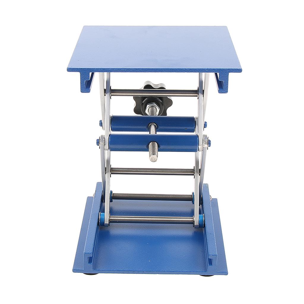 Aluminum Laboratory Scissor Jack, Platform 10x10cm, Max Height 15cm/5.91