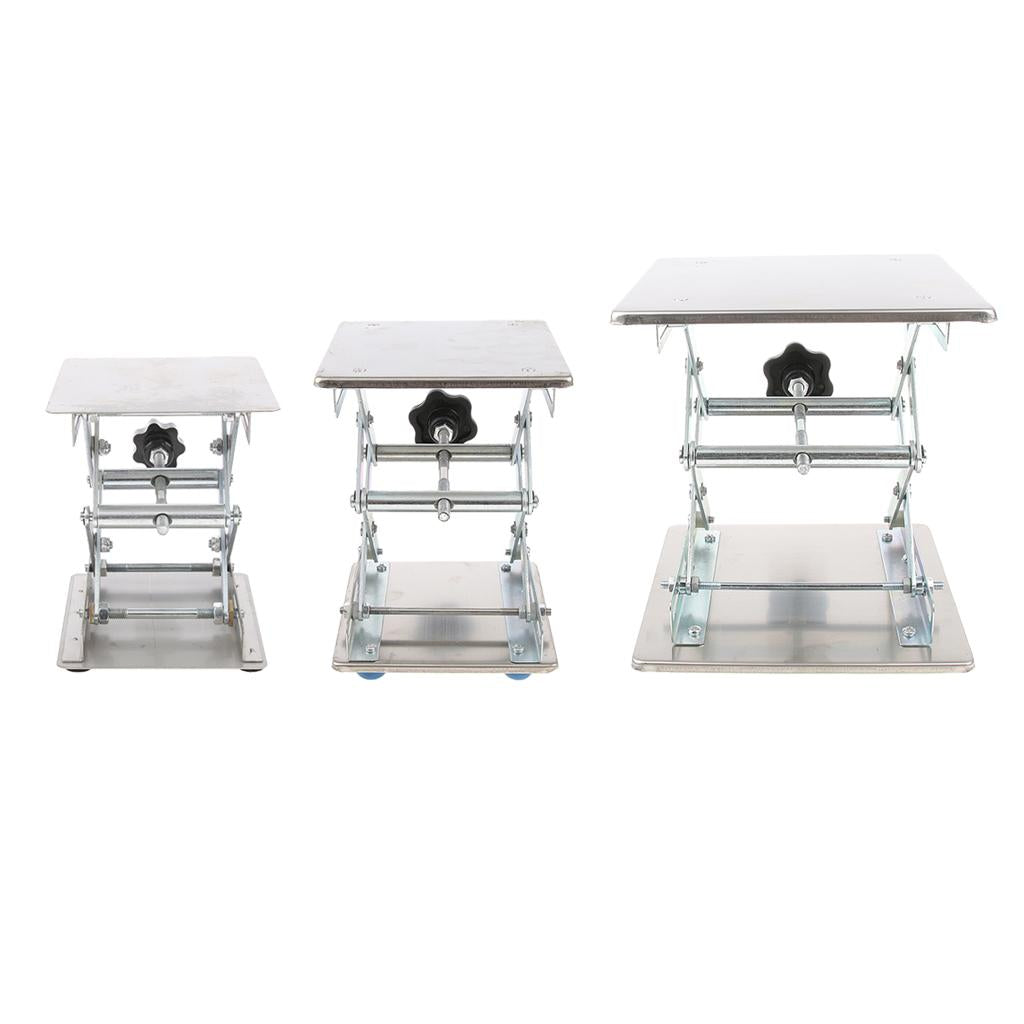 3 Sizes available Stainless Steel Laboratory Jack Platform Stand  10x10cm