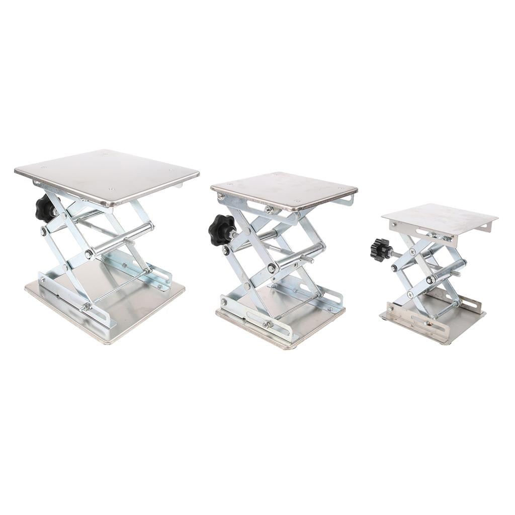 3 Sizes available Stainless Steel Laboratory Jack Platform Stand  10x10cm