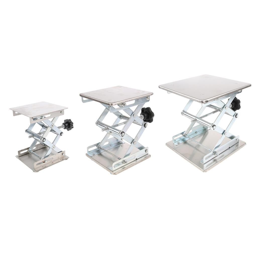 3 Sizes available Stainless Steel Laboratory Jack Platform Stand  10x10cm