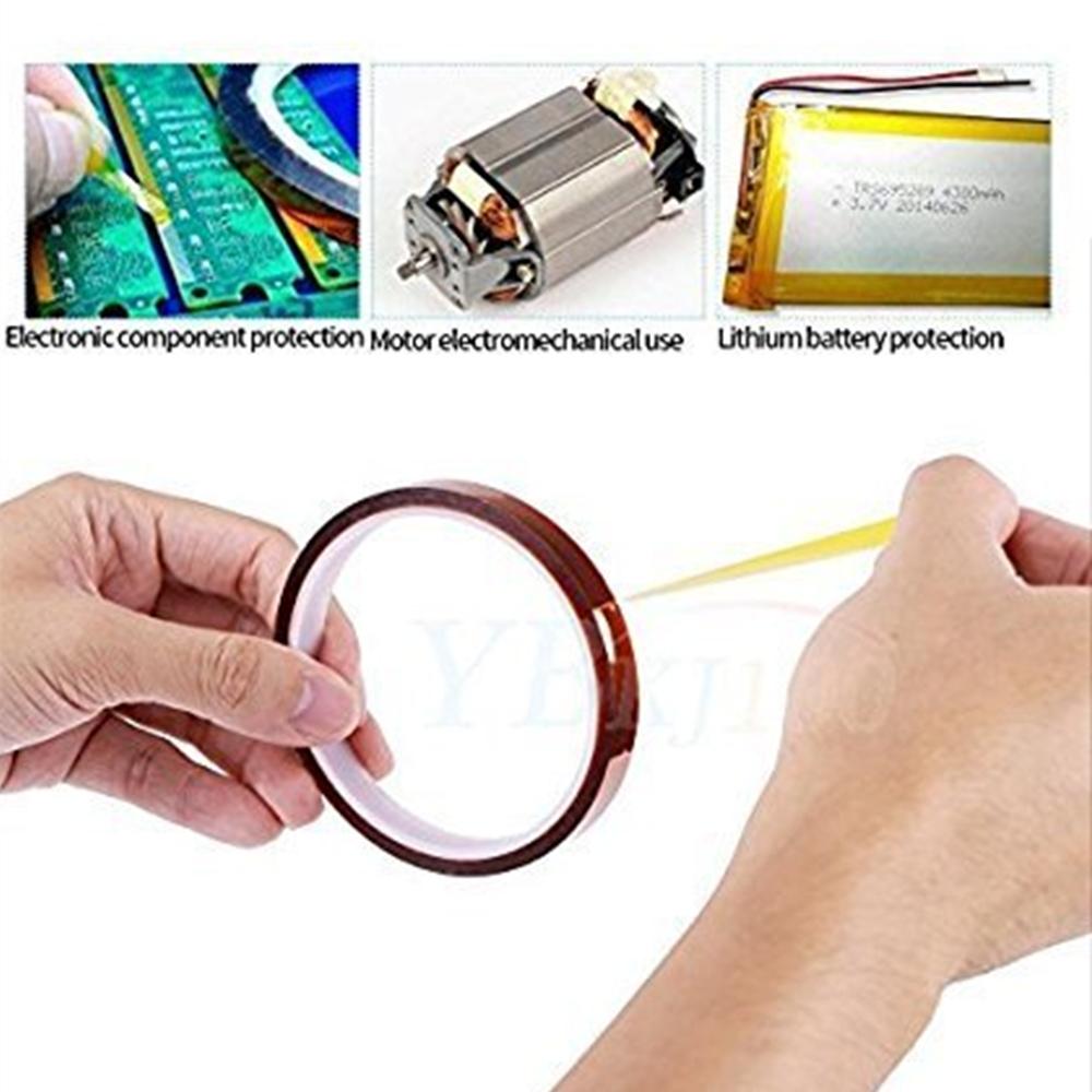 Brown High Temperature Heat Resistant Kapton Tape For Electric  Width 10mm