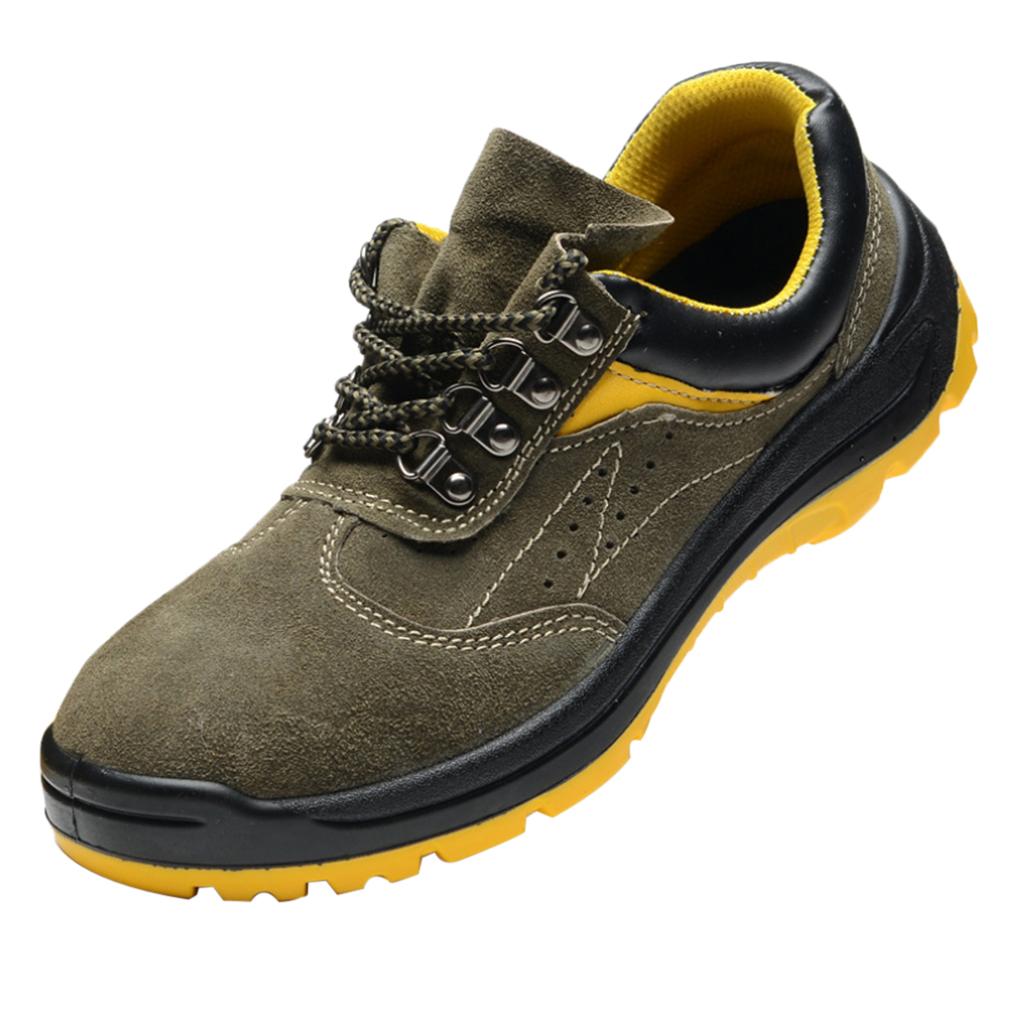 Safety Work Shoes, Steel Toe Midsole Work Boots, Anti-Slip US7 EU39 UK6.5