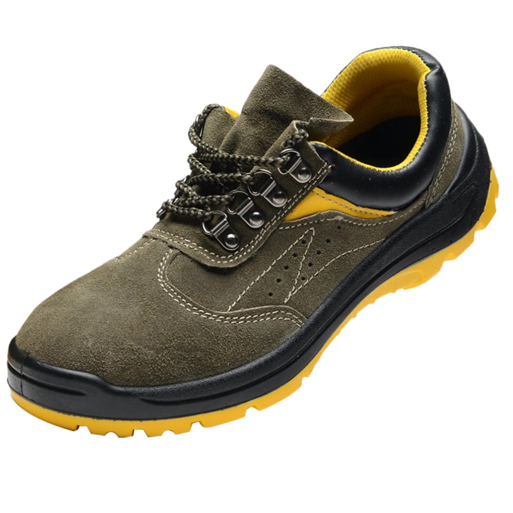 Safety Work Shoes, Steel Toe Midsole Work Boots, Anti-Slip US7 EU39 UK6.5