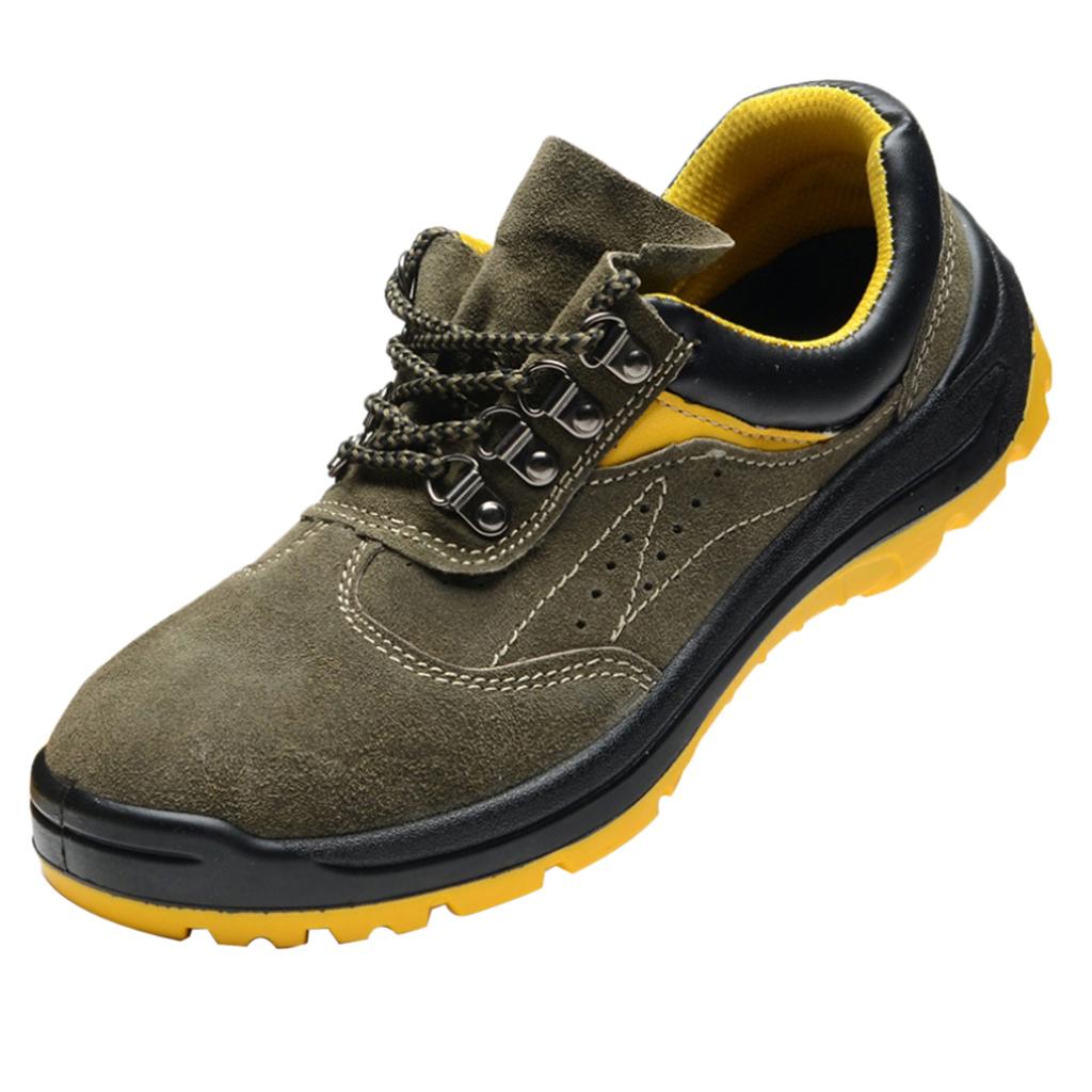 Safety Work Shoes, Steel Toe Midsole Work Boots, Anti-Slip US7 EU39 UK6.5