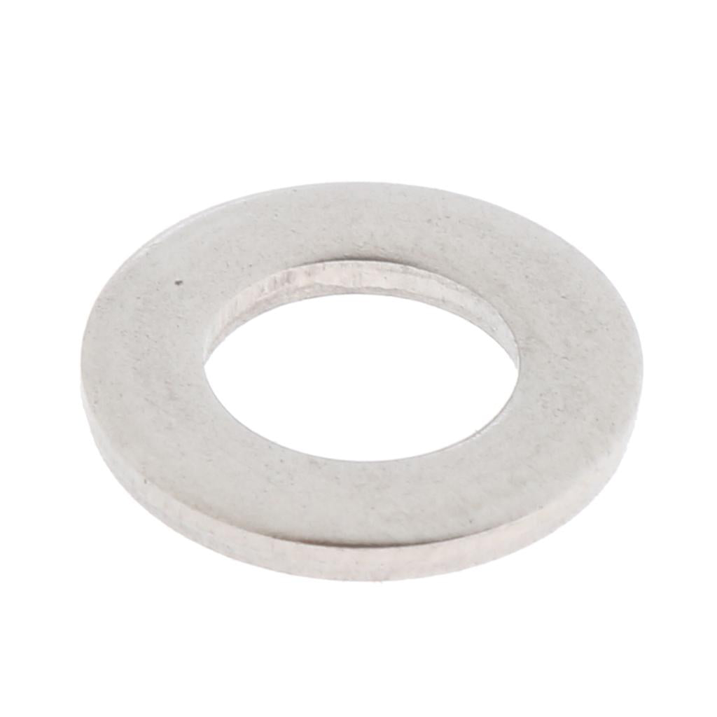 M6 Stainless Steel Flat Washers Insulation Gaskets Metal Pads Set of 50 Pieces