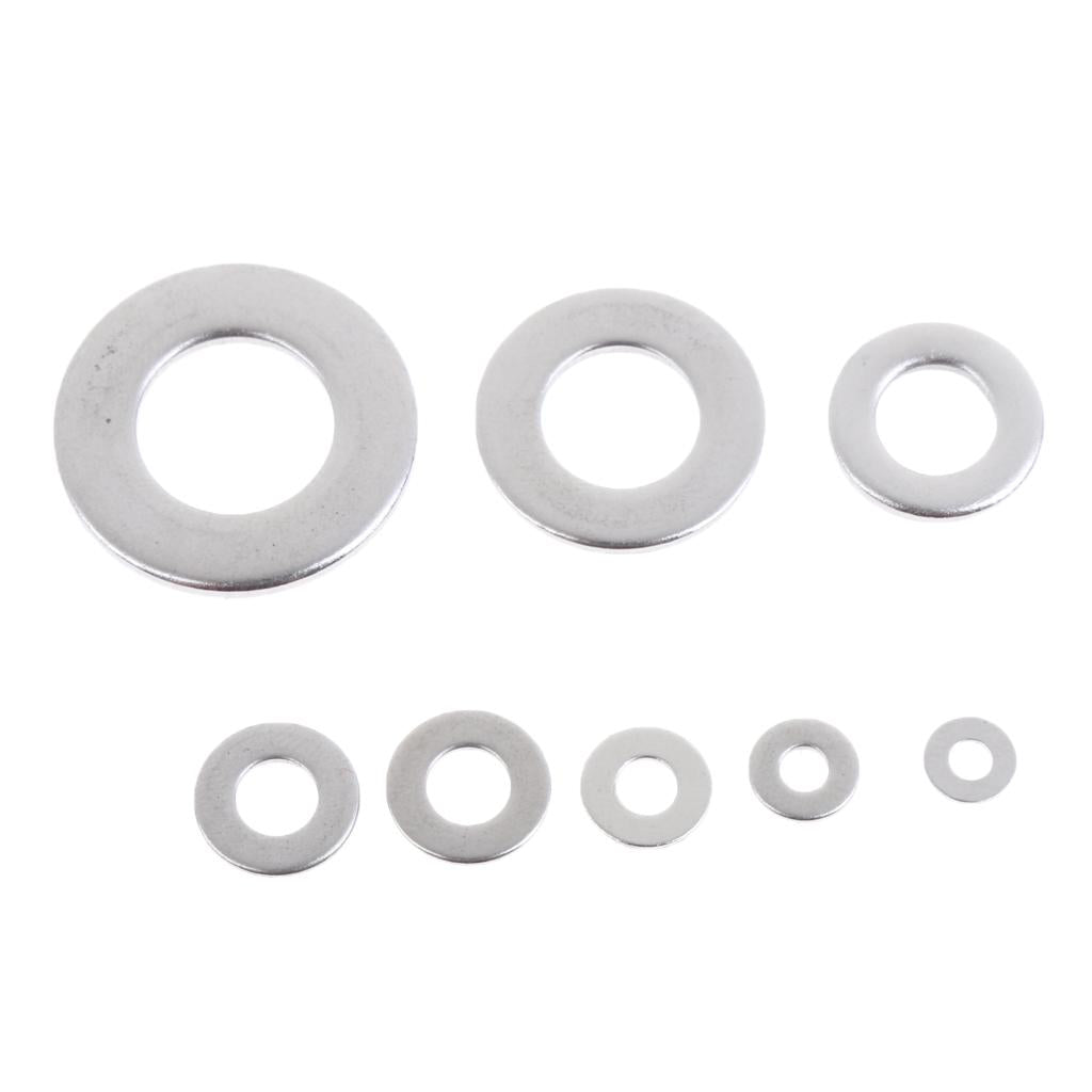 360pcs Stainless Steel Flat Washers Assortment Kit Set M2-M10