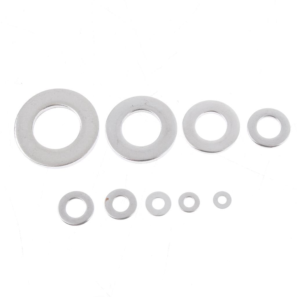 Flat Washer Solid Steel Home Common Use Hardware Accessories M2, M2.5, M3, M/4, M5, M6, M8, M10 M12 580PCS Pack