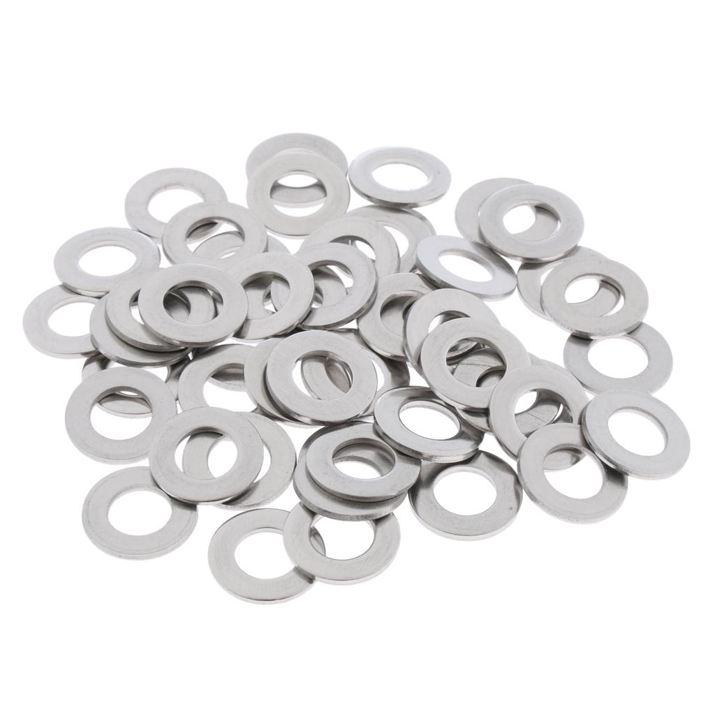 105PCS Flat Washers Fit Metric Bolts & Screws Stainless Steel Gaskets Spacer M3. M/4,M5, M6, M8, M10