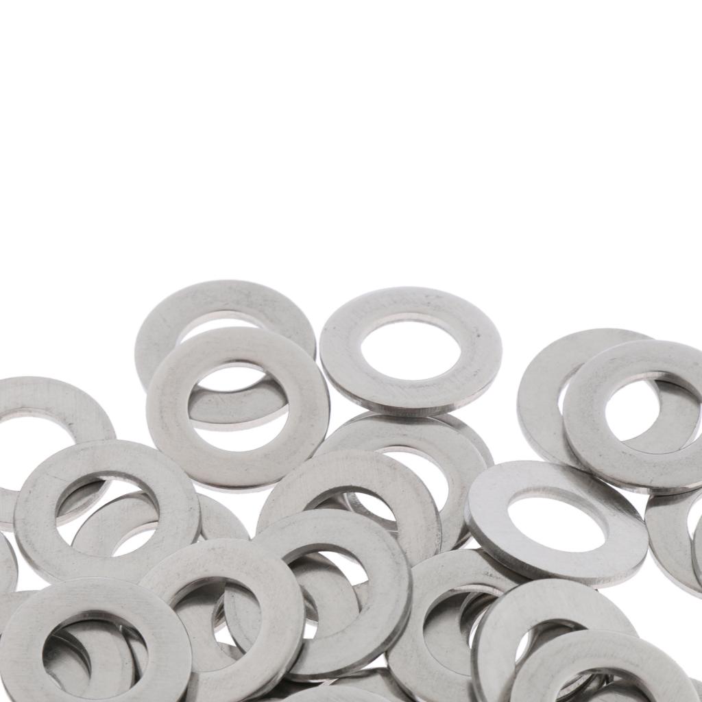 105PCS Flat Washers Fit Metric Bolts & Screws Stainless Steel Gaskets Spacer M3. M/4,M5, M6, M8, M10