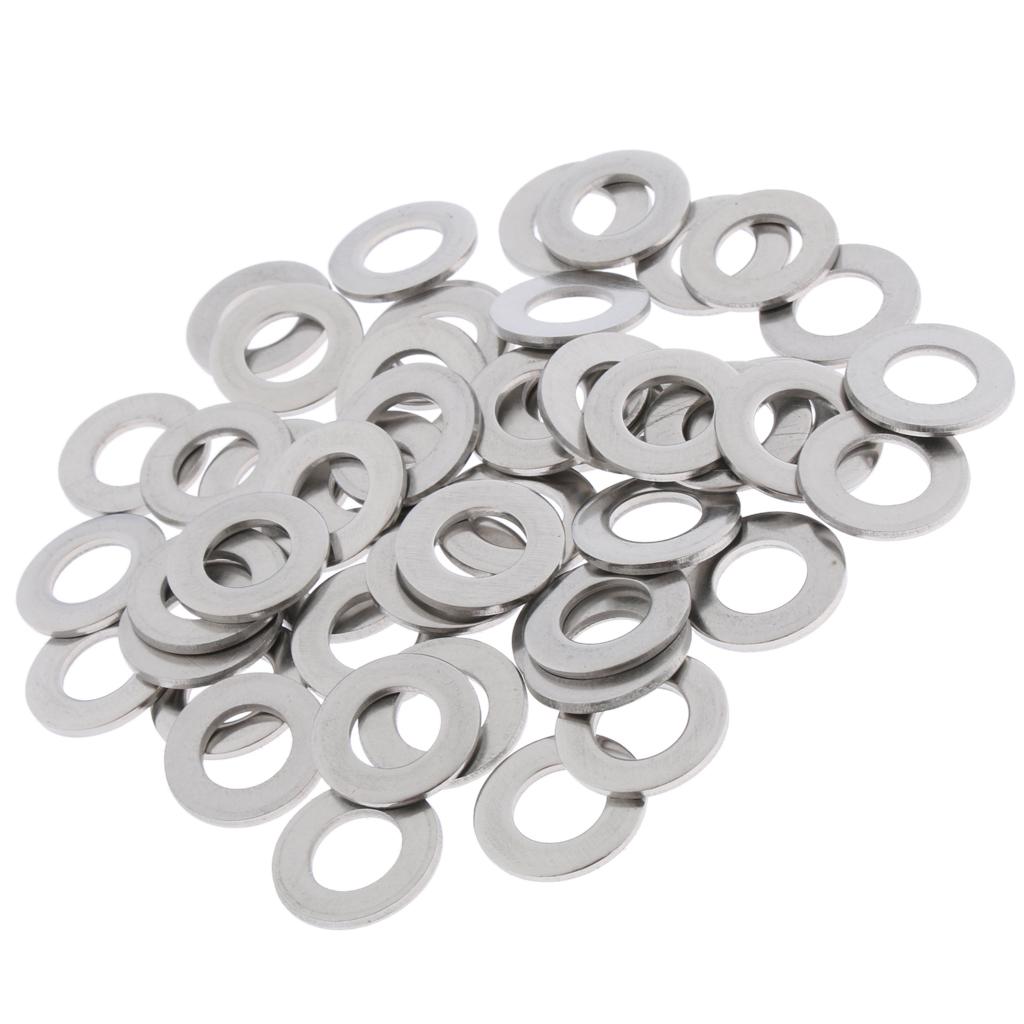 105PCS Flat Washers Fit Metric Bolts & Screws Stainless Steel Gaskets Spacer M3. M/4,M5, M6, M8, M10