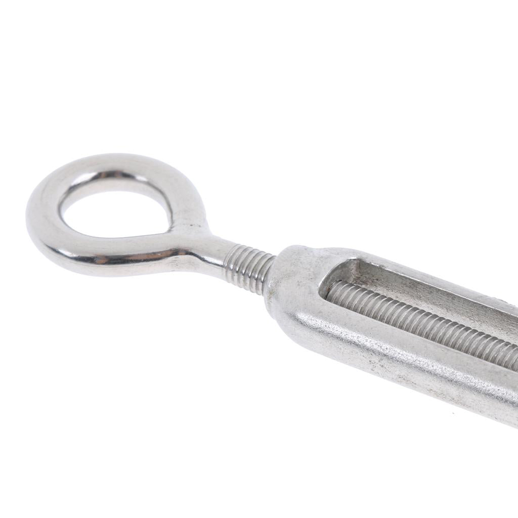 Stainless Steel Turnbuckle Wire Rope Tensioner Hook Eye Rigging Screw M5