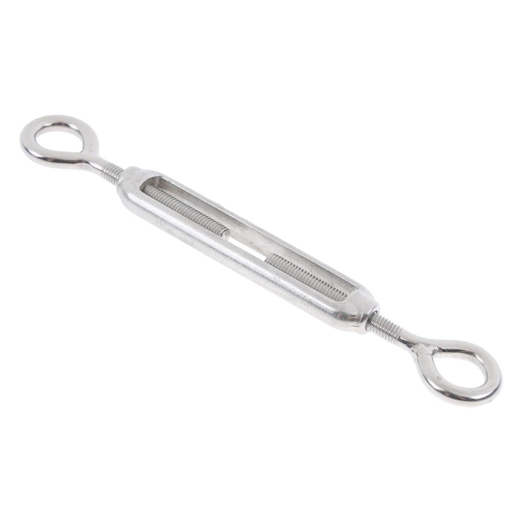 Stainless Steel Turnbuckle Wire Rope Tensioner Hook Eye Rigging Screw M5