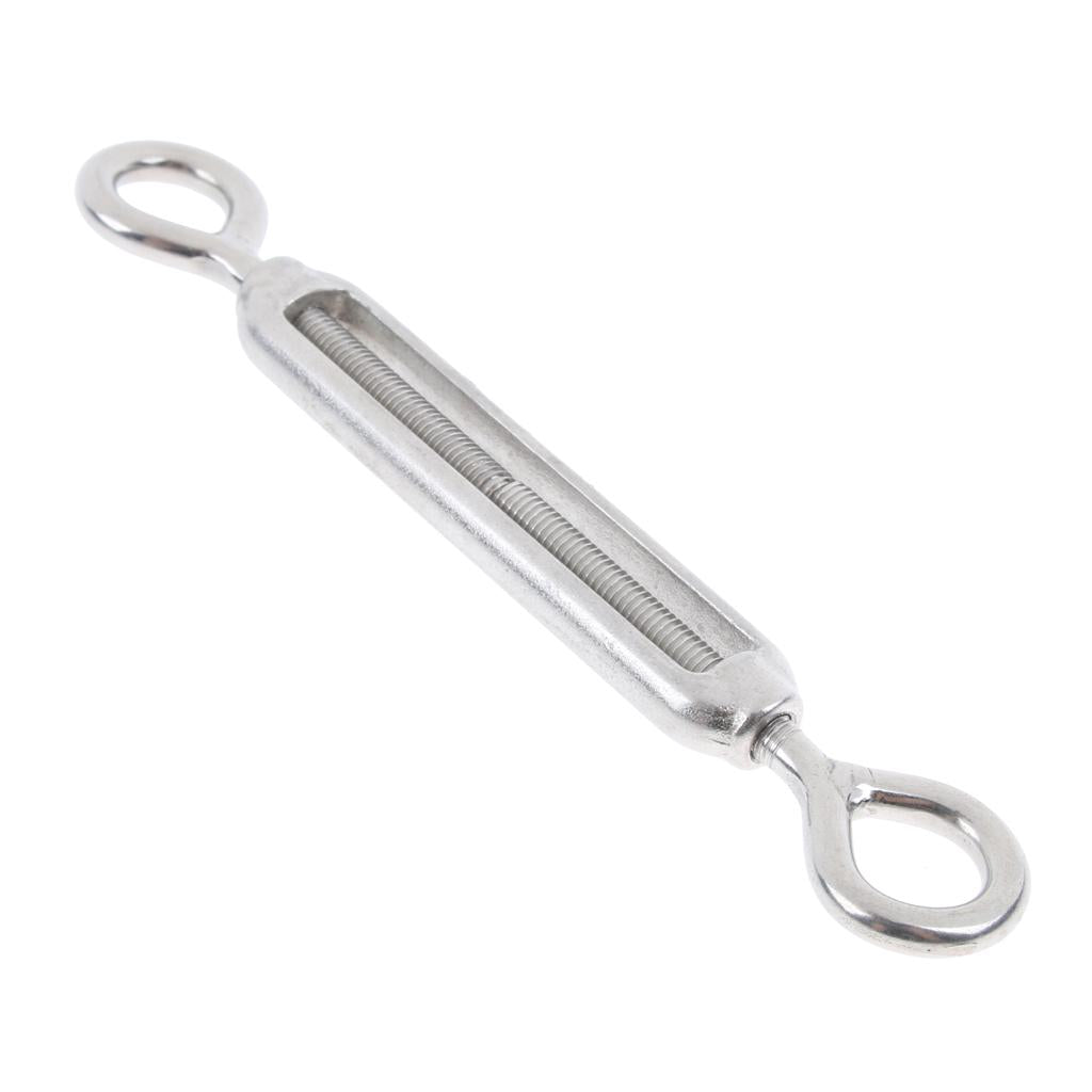 Stainless Steel Turnbuckle Wire Rope Tensioner Hook Eye Rigging Screw M6