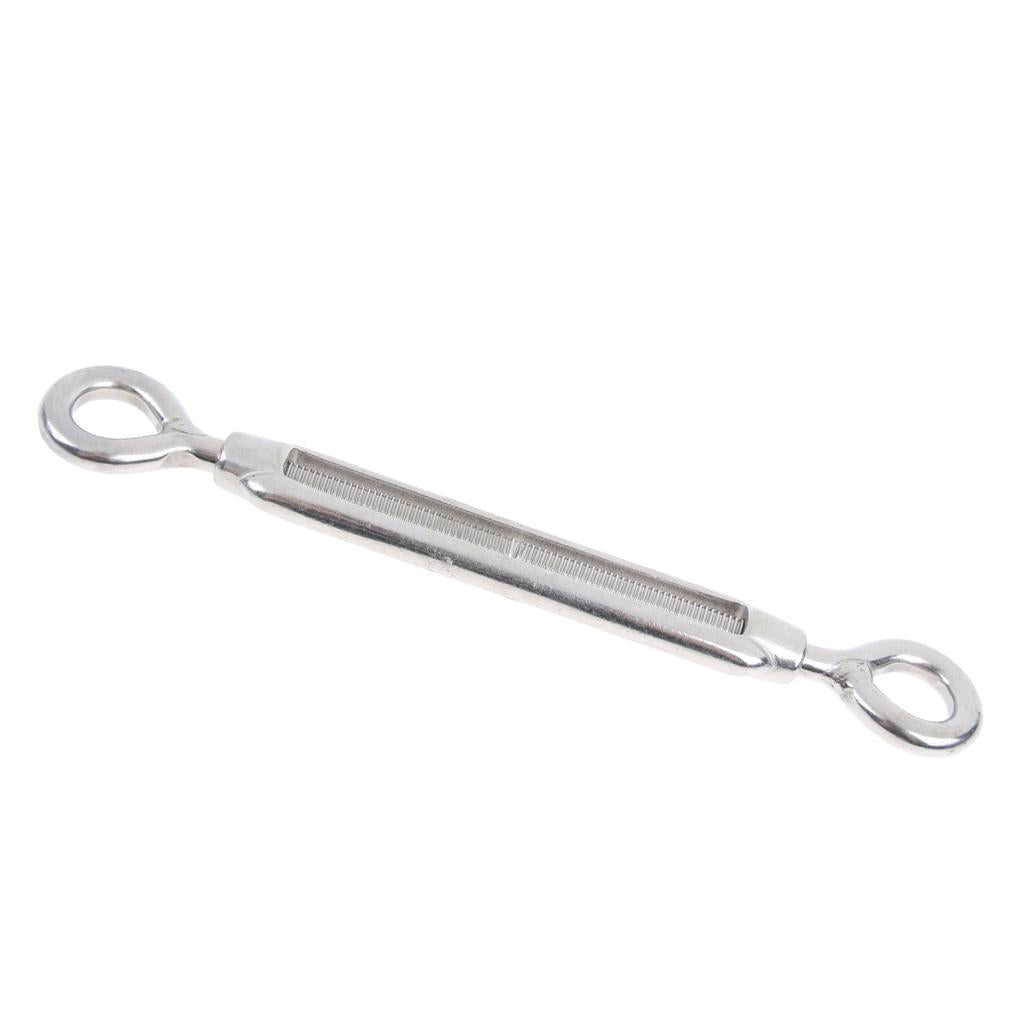 Stainless Steel Turnbuckle Wire Rope Tensioner Hook Eye Rigging Screw M8