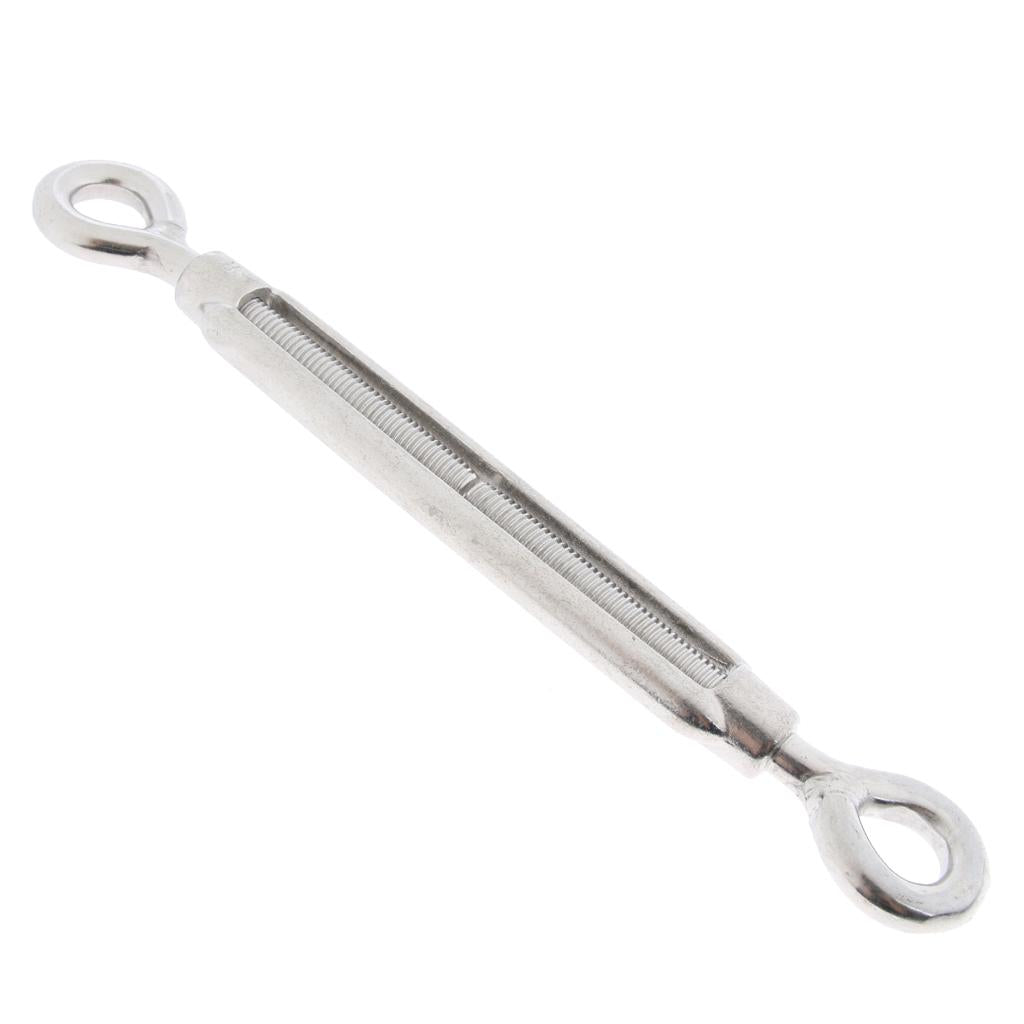 Stainless Steel Turnbuckle Wire Rope Tensioner Hook Eye Rigging Screw M10