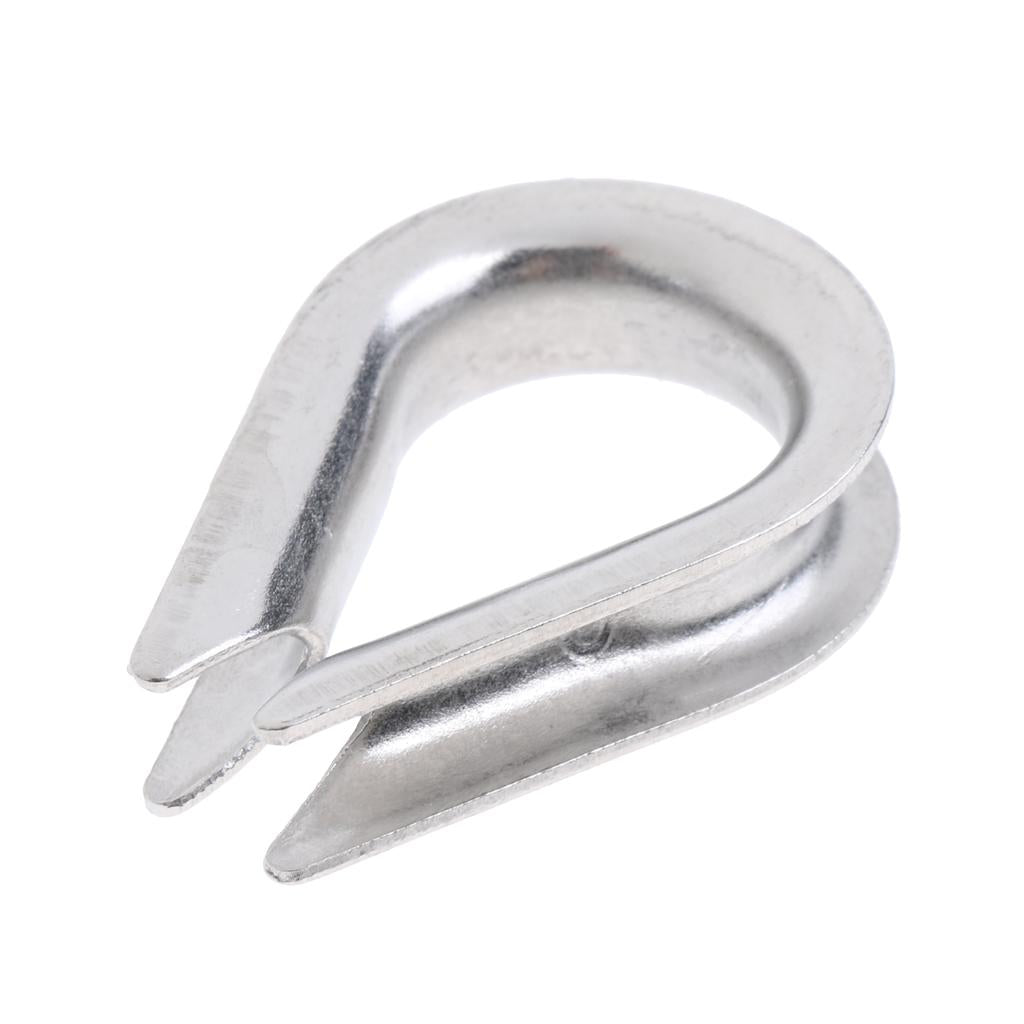 304 Stainless Steel Wire Rope Cable Thimbles for 2-8mm Cable 6mm 20 Pieces