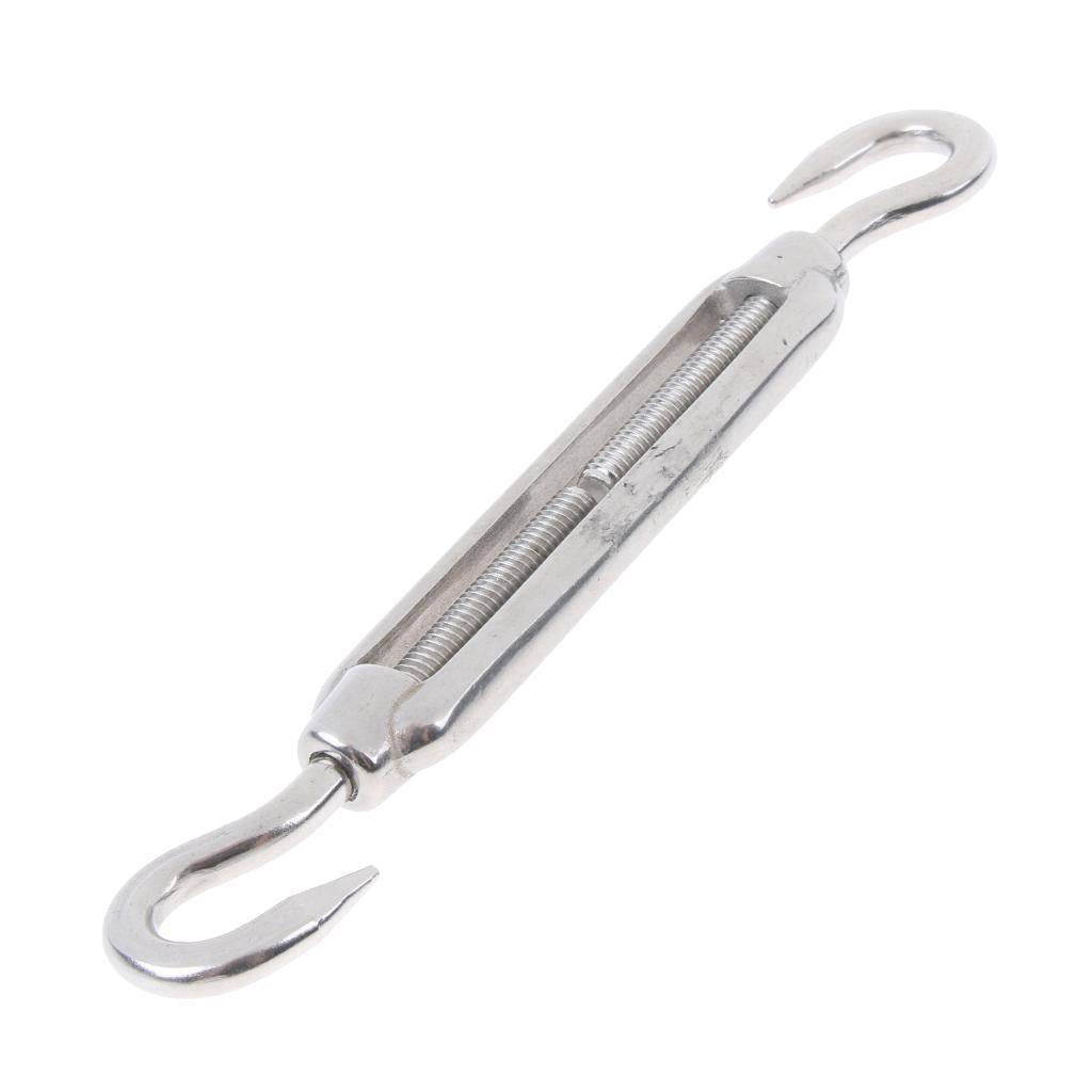 Stainless Steel 304 Hook & Hook Turnbuckle Wire Rope Tension Pack Of 1 M6