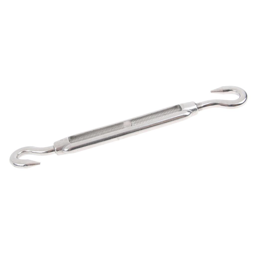 Stainless Steel 304 Hook & Hook Turnbuckle Wire Rope Tension Pack Of 1 M8