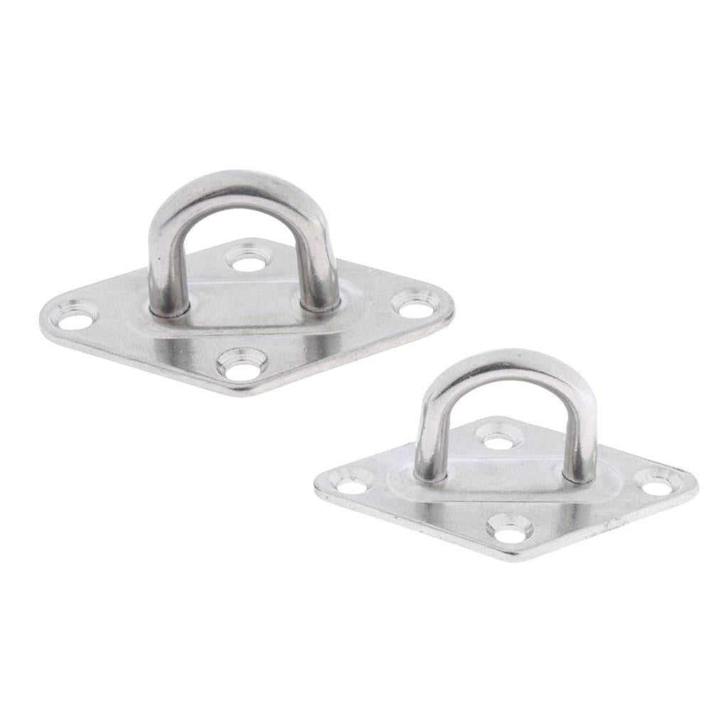 Stainless Steel Marine Boat Hardware Heavy Duty Diamond Pad Eye Plate 5/6mm 5mm