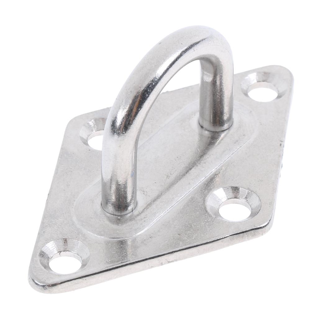 Stainless Steel Marine Boat Hardware Heavy Duty Diamond Pad Eye Plate 5/6mm 5mm