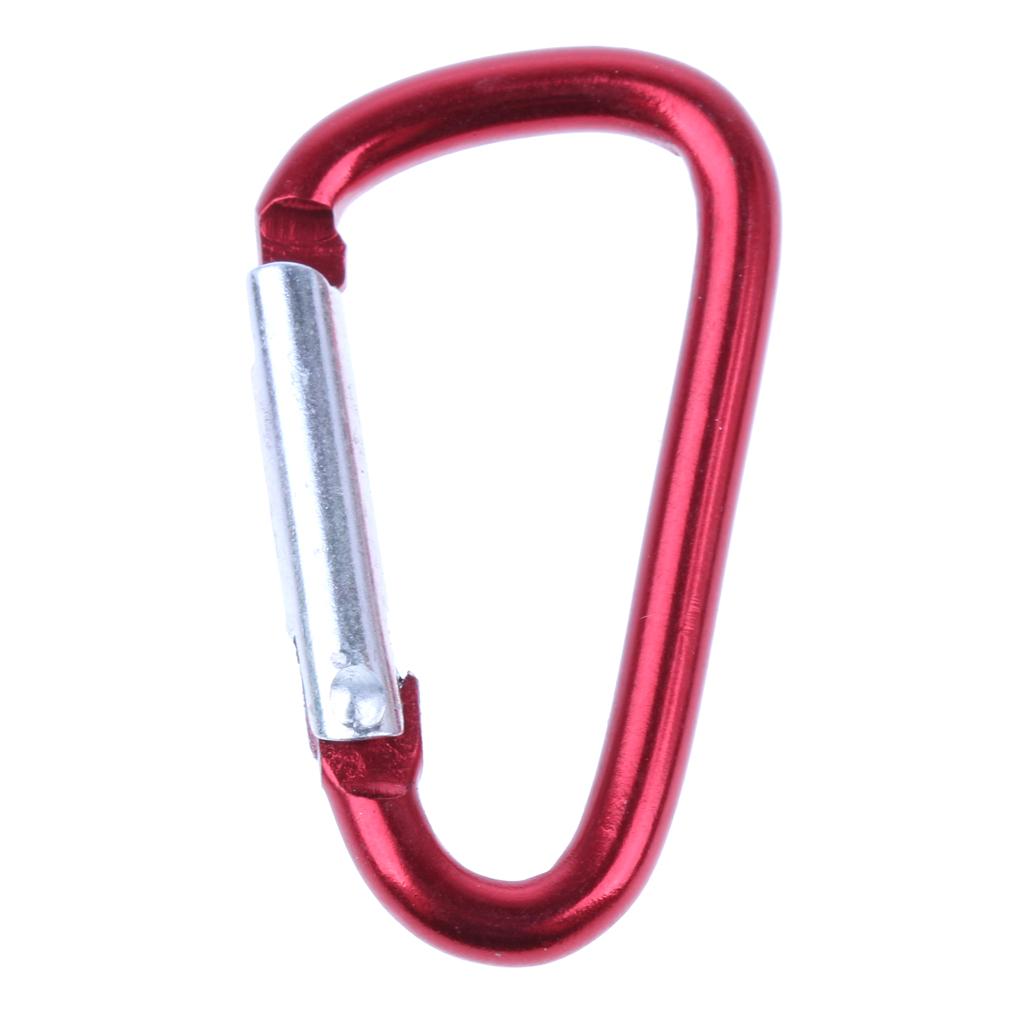 20 x Aluminum Alloy Carabiners D-Ring Snap Link Key Chain for Outdoor Red